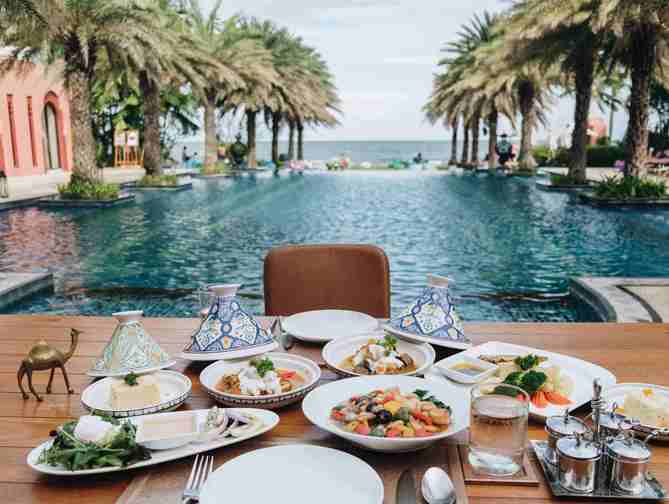 Zwembad van Oudaya Hotel in Marrakech, Marokko foto 1