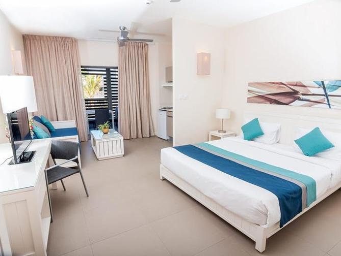 Hotelkamer in Be Cosy Apart Hotel in Trou aux Biches, Mauritius foto 3