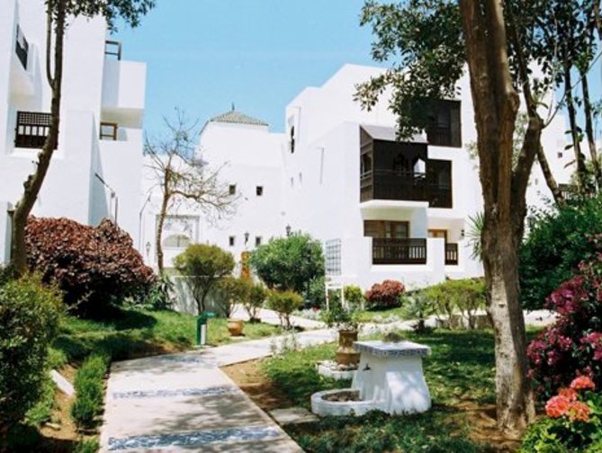 Buitenzijde van het strand bij het El Pueblo Tamlelt Hotel in Marrakech, Marokko foto 2