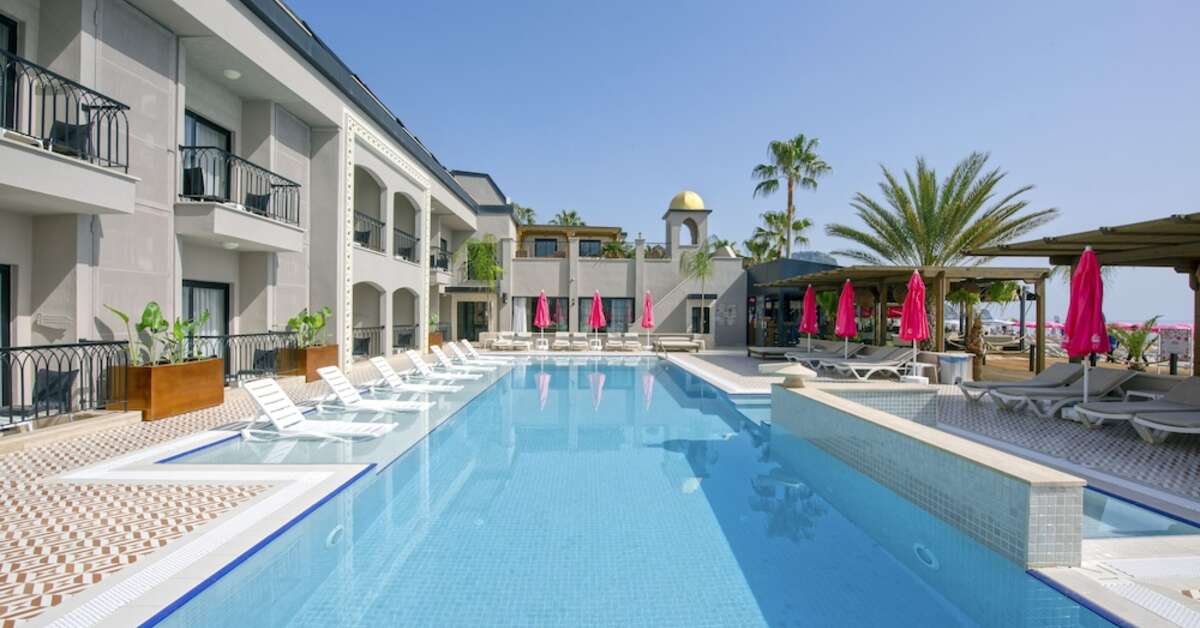 Zwembadzijde bij Alaaddin Beach Hotel Alanya, Turkije foto 2