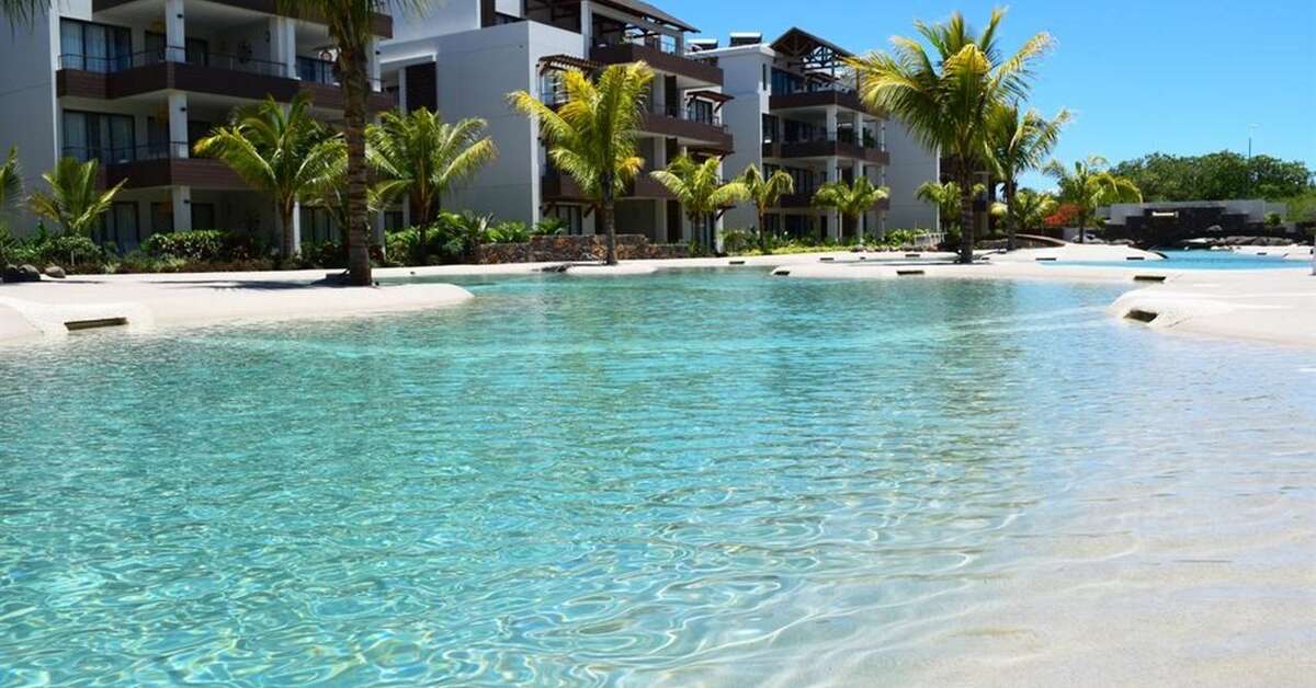 Zwembad van Choisy Les Bains Hotel Trou aux Biches, Mauritius foto 1