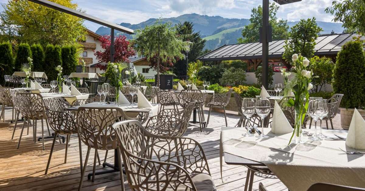 Restaurant in het Zentral Hotel in Kirchberg in Tirol, Oostenrijk foto 1