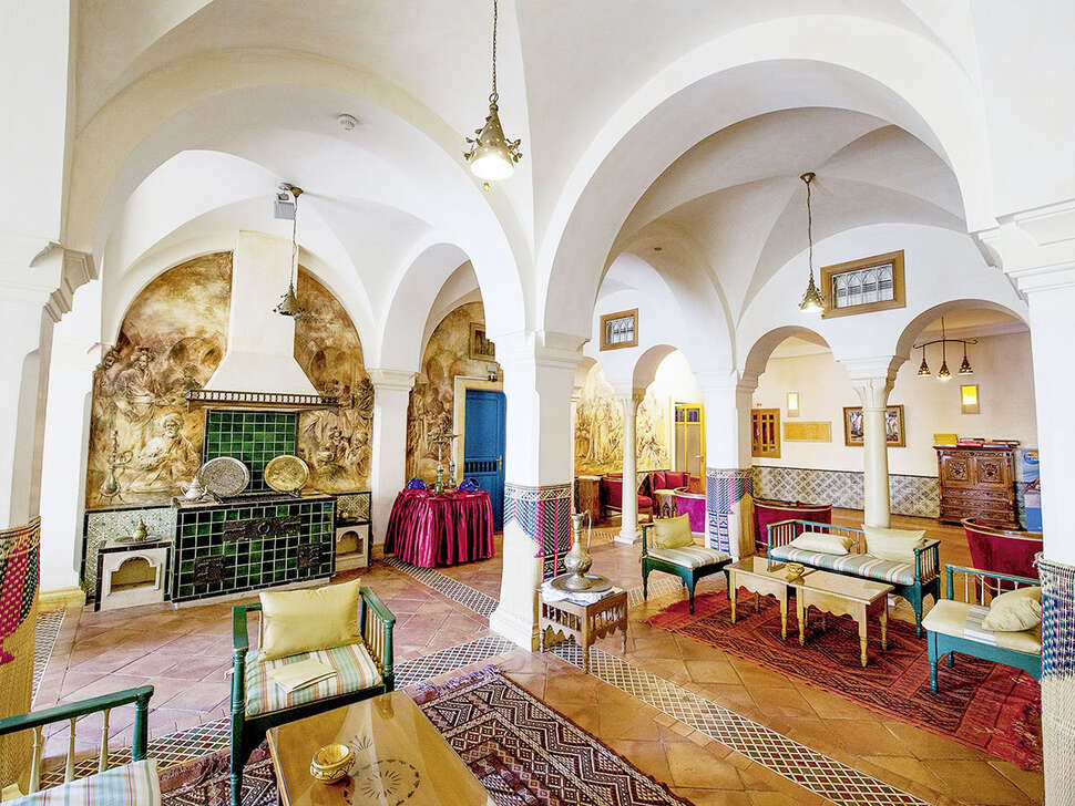 Architectuur van het Medina Solaria & Thalasso Hotel Yasmine Hammamet, Tunesie foto 3