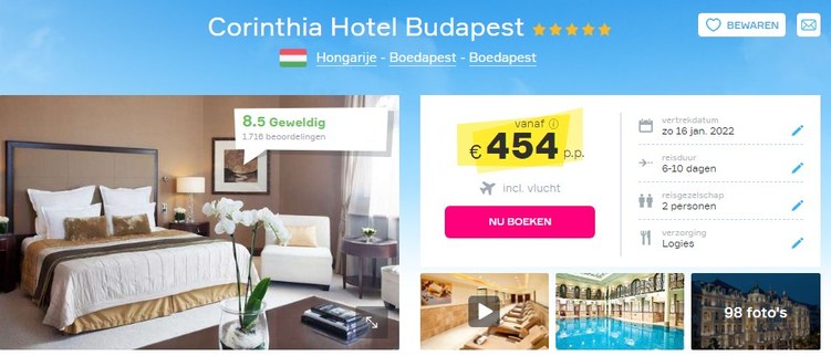 Corinthia Hotel Budapest: Luxe Vakantiedeal Hongarije!