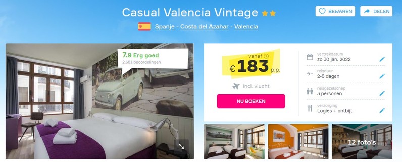 Casual Valencia Vintage: Unieke Vakantiedeal Spanje!