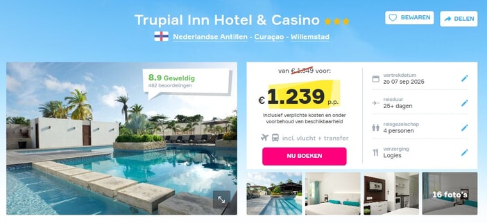 trupial-tnn-hotel-curacao-willemstad-korting