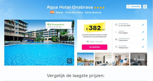 Aqua Hotel Onabrava: Luxe Vakantiedeal Spanje!!