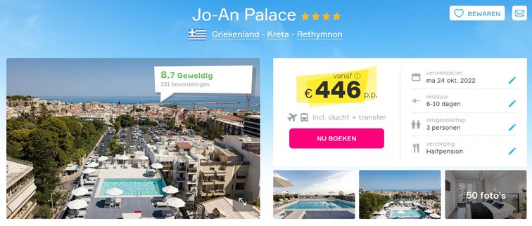 Jo-An Palace: Vakantiedeal in Hartje Kreta!