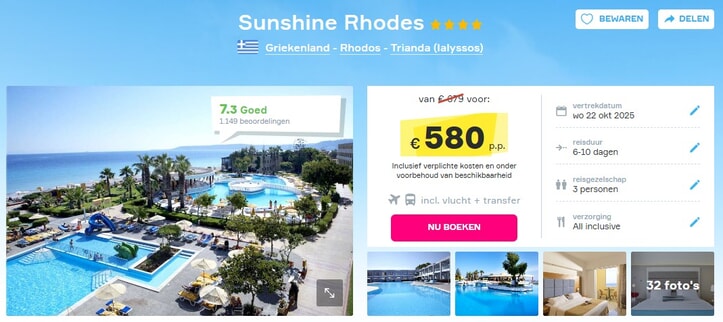 sunshine-rhodes-griekenland-korting