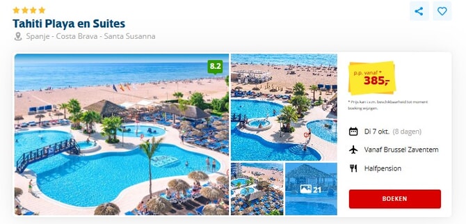 Tahiti Playa en Suites: Zonvakantiedeal Costa Brava