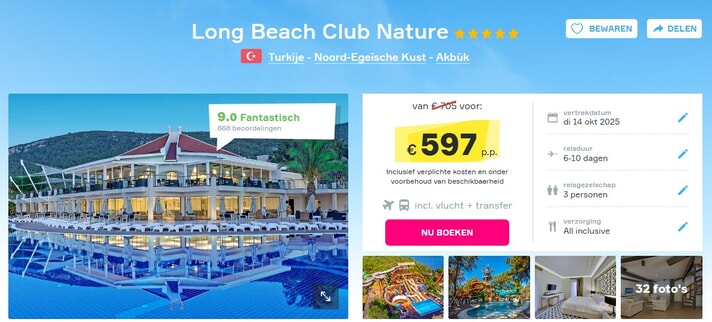 Long Beach Club Nature: Ultieme Vakantiedeal Turkije!